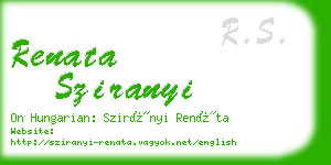 renata sziranyi business card